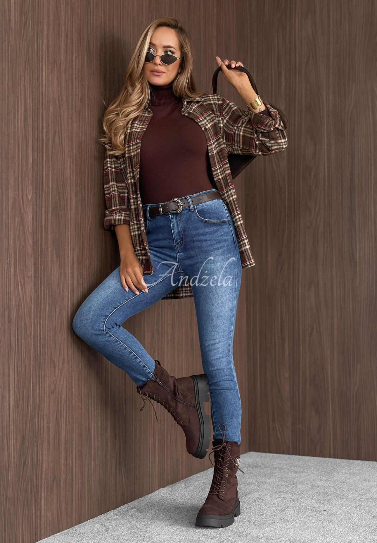 Skinny Jeans mit Gürtel Let Me See Blau