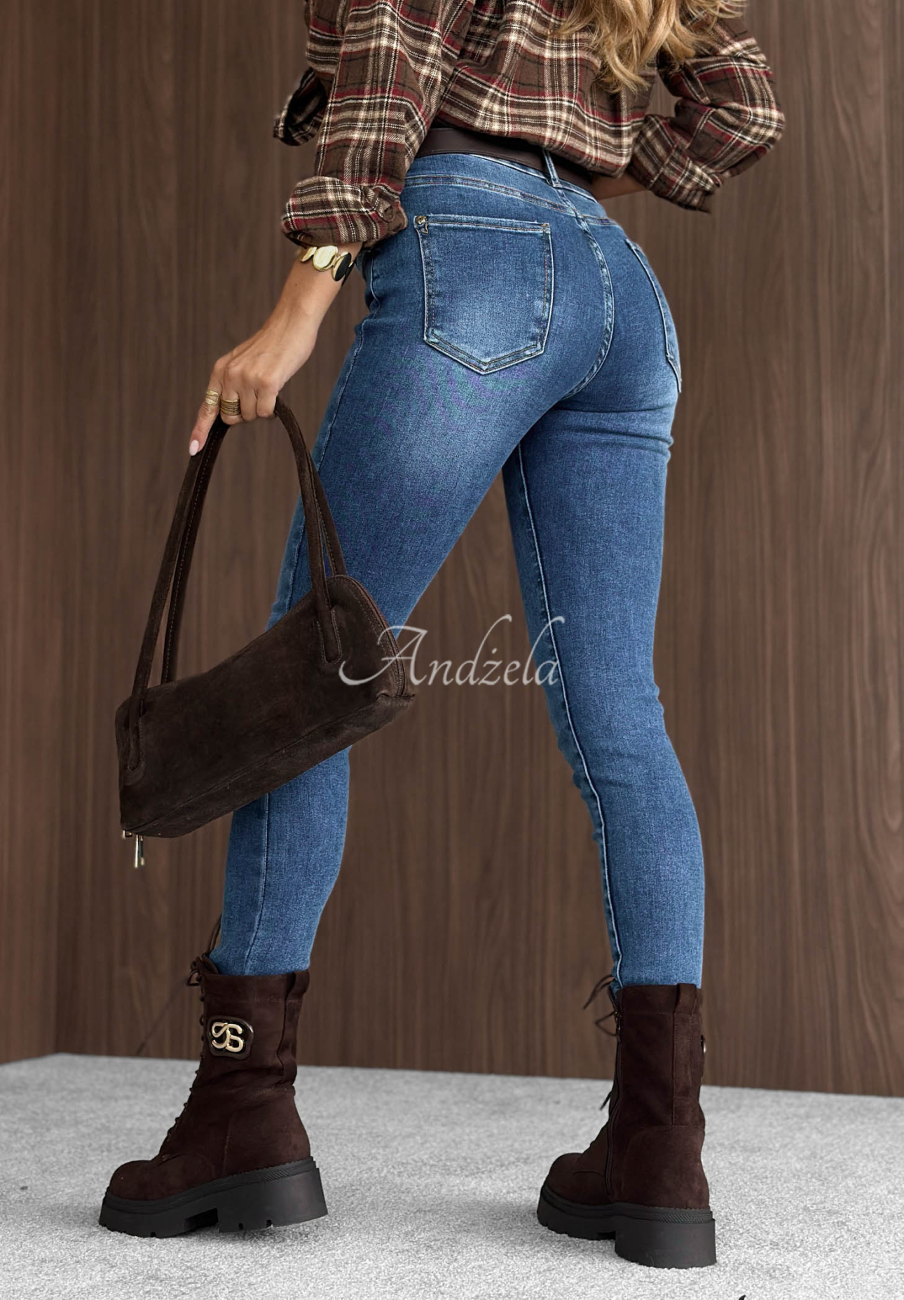 Skinny Jeans mit Gürtel Let Me See Blau