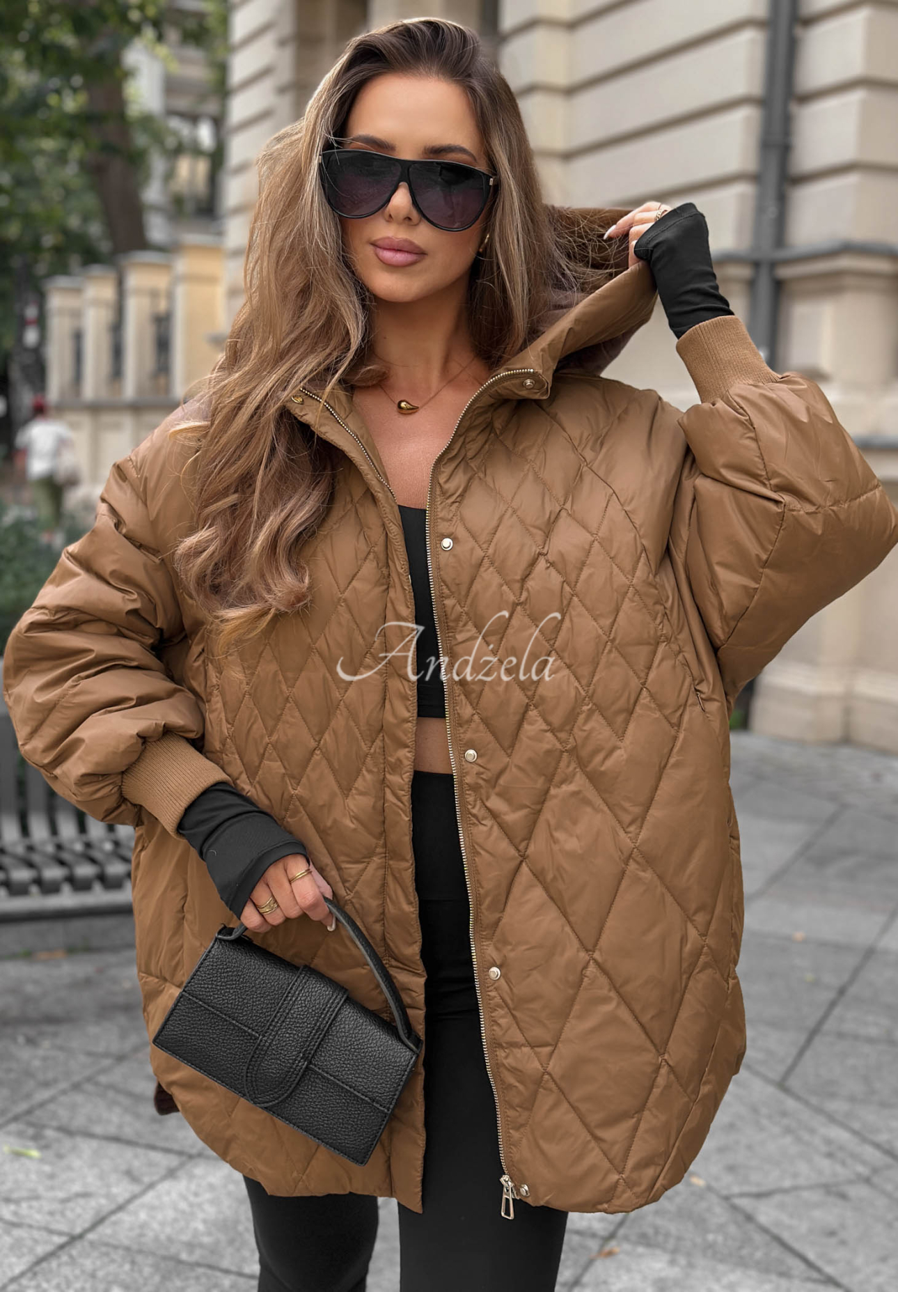 Daunenjacke mit Kapuze Amber Frost Beige