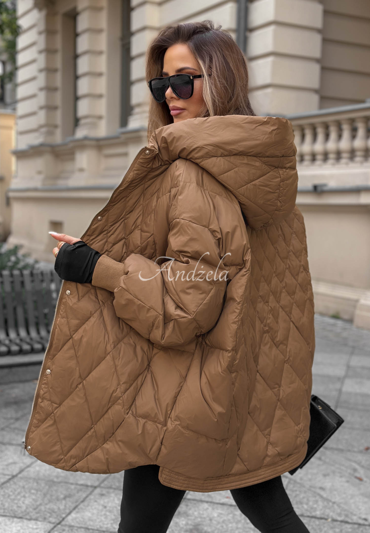 Daunenjacke mit Kapuze Amber Frost Beige