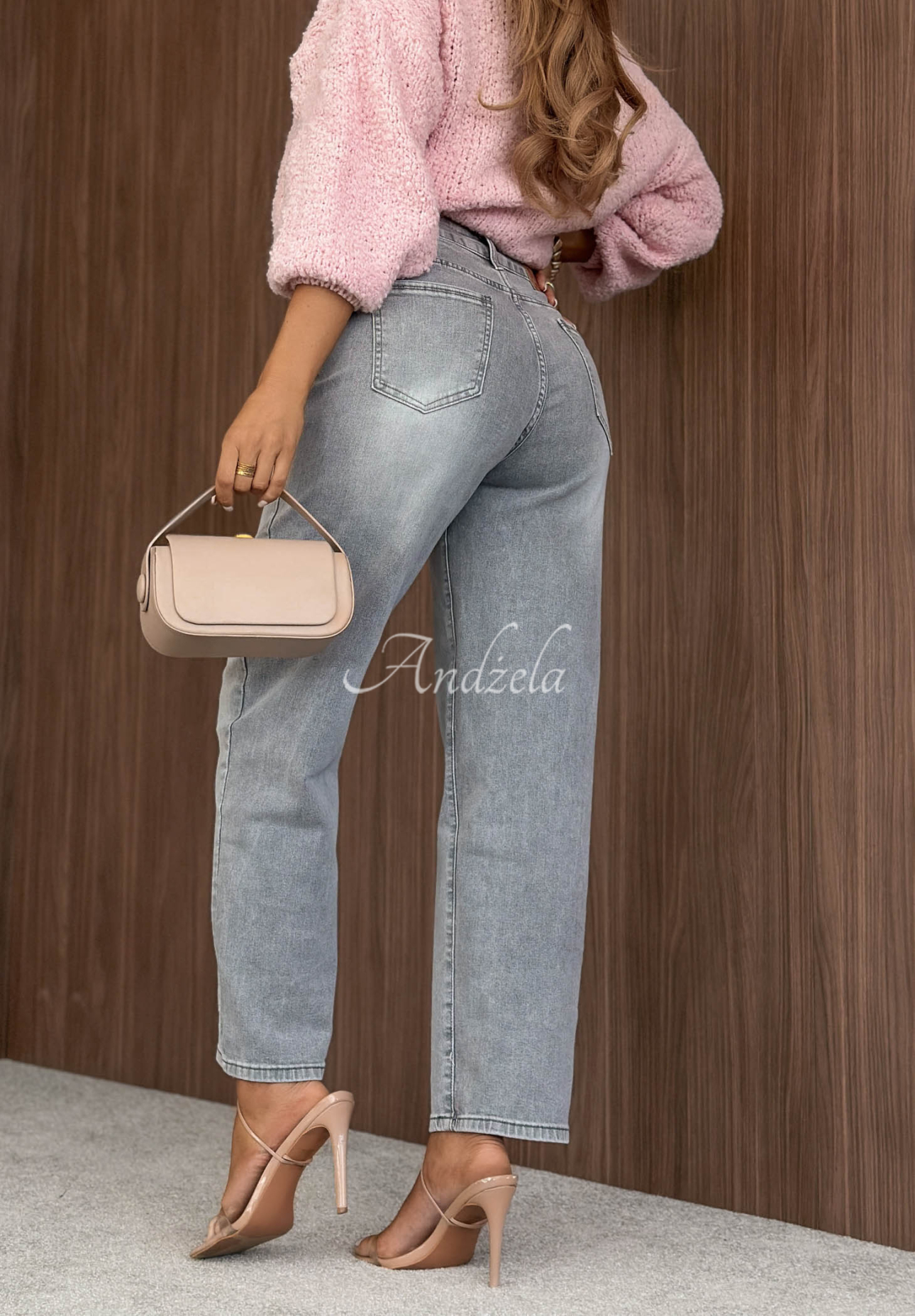 Jeanshose mom fit Timeless Style hellgrau