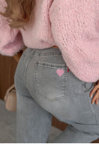 Hose Jeans mom fit TTimeless Style jasnoszare