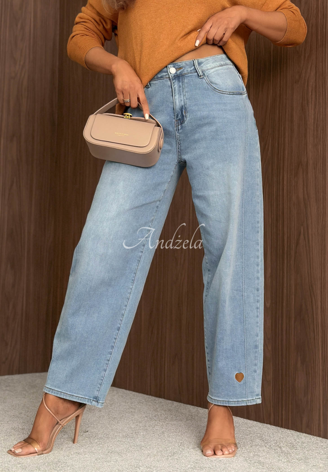 Jeanshose Mom-Fit Casual Vibes Hellblau