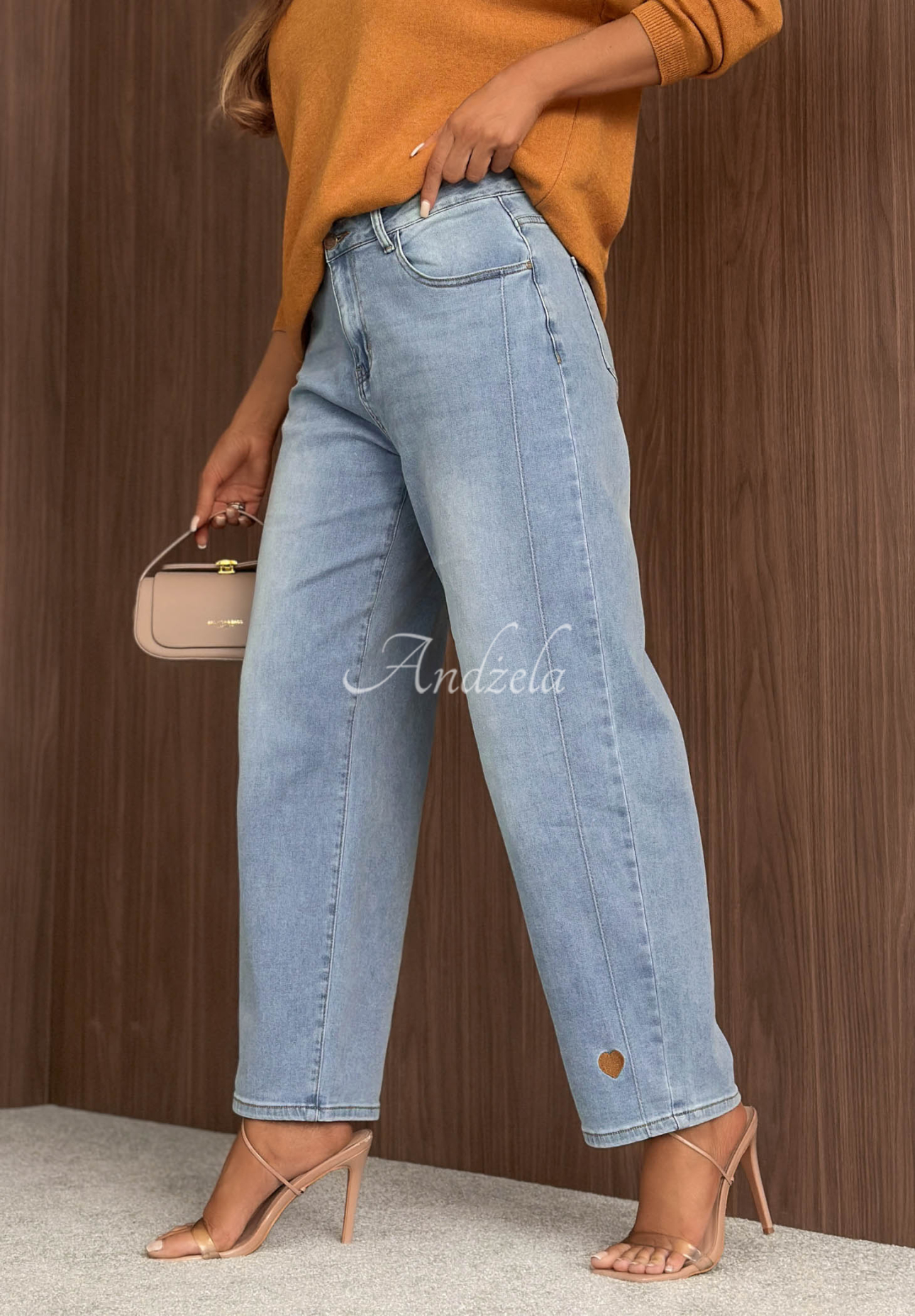Jeanshose Mom-Fit Casual Vibes Hellblau