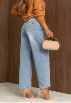 Hose Jeans mom fit Casual Vibes Hellblau
