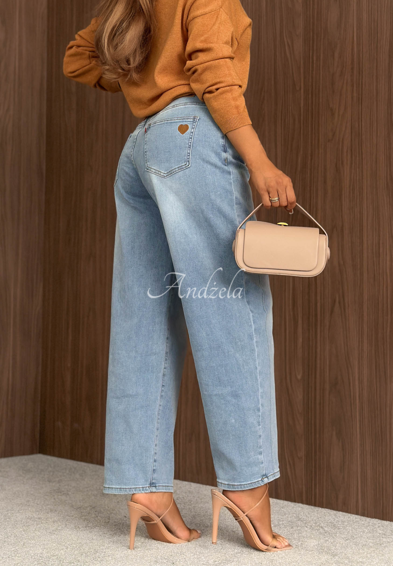Jeanshose Mom-Fit Casual Vibes Hellblau