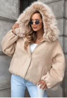Krótka Jacke bomberka z futerkiem Cozy Story Beige