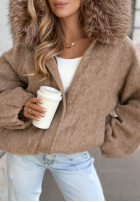 Krótka Jacke bomberka z futerkiem Cozy Story Beige