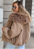 Krótka Jacke bomberka z futerkiem Cozy Story Beige