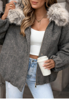Krótka Jacke bomberka z futerkiem Cozy Story Beige