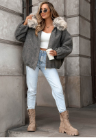 Krótka Jacke bomberka z futerkiem Cozy Story Beige