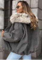 Krótka Jacke bomberka z futerkiem Cozy Story Beige