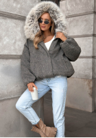 Krótka Jacke bomberka z futerkiem Cozy Story Beige