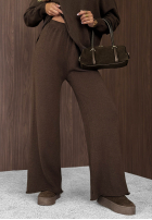 Dzianinowy Set Pullover i Hose wide leg Faded Skies Schokoladenbraun