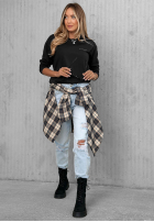 Bawełniana Bluse z długim rękawem Simple Chic Ecru
