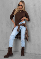 Bawełniana Bluse z długim rękawem Simple Chic Ecru