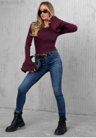 Hose Jeans skinny z paskiem For No Reason Blau