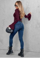 Hose Jeans skinny z paskiem For No Reason Blau