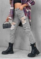 Hose Jeans skinny z przetarciami Chase Me Grau