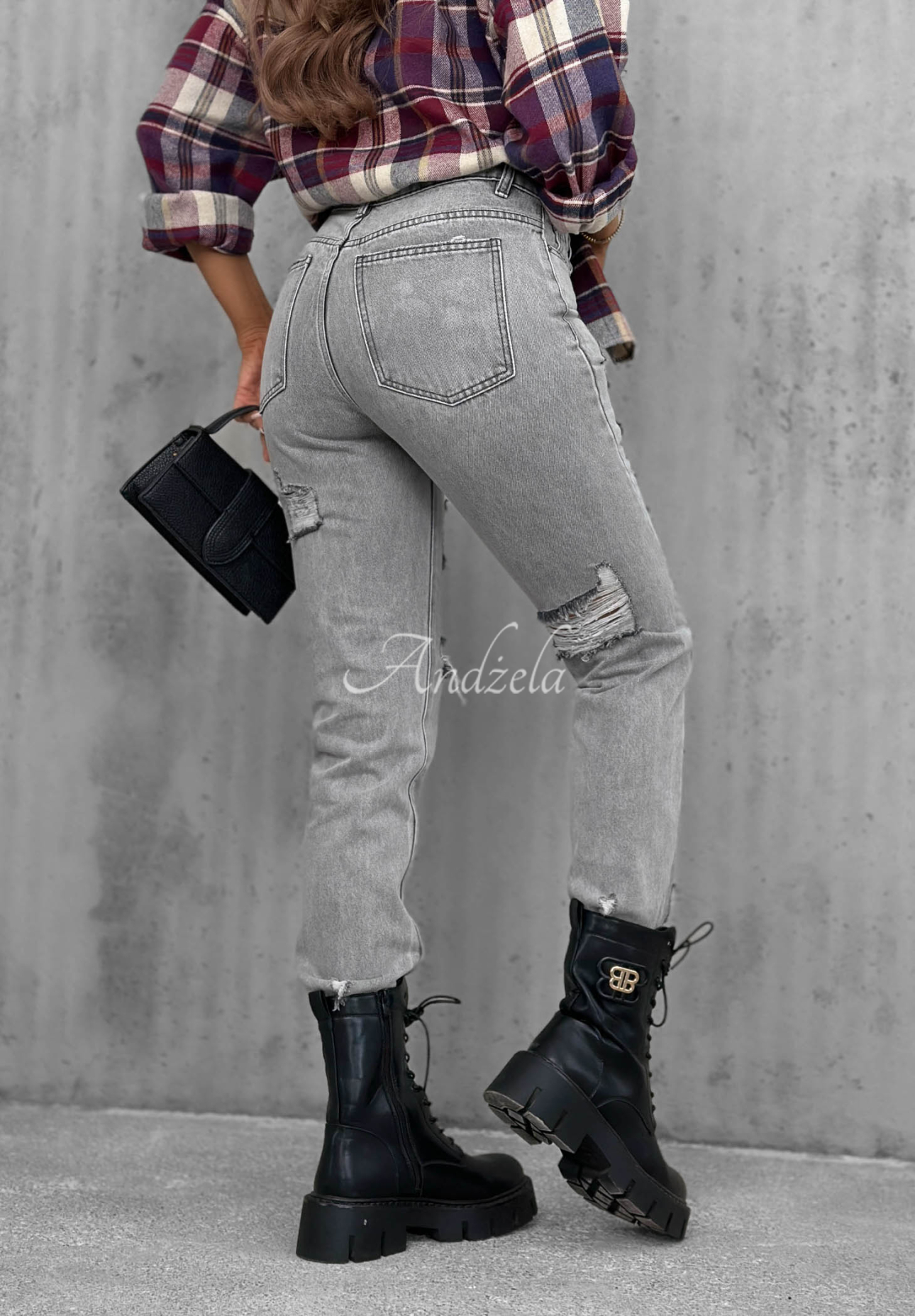 Skinny Jeans mit Rissen Chase Me Grau