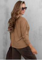 Bluse longsleeve z dekoltem w serek Daily Style Burgunderrot