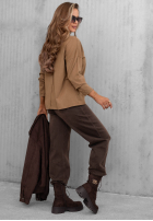 Bluse longsleeve z dekoltem w serek Daily Style Burgunderrot