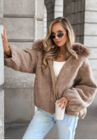 Krótka Jacke bomberka z futerkiem Cozy Story Beige