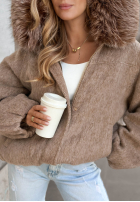 Krótka Jacke bomberka z futerkiem Cozy Story Beige