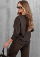 Bluse longsleeve z nadrukiem Golden Rossa Burgunderrot