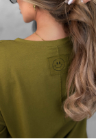 Bluse longsleeve z dekoltem w serek Daily Style Burgunderrot