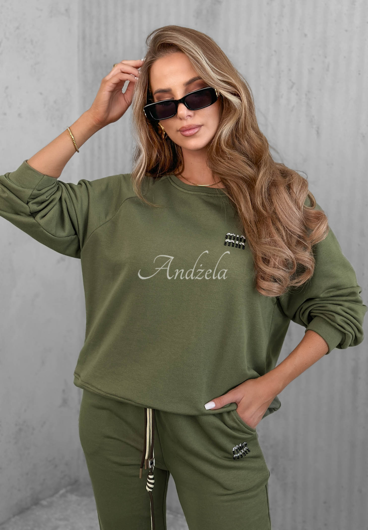 Baumwoll-Trainingsanzug-Set Misty Melody Khaki