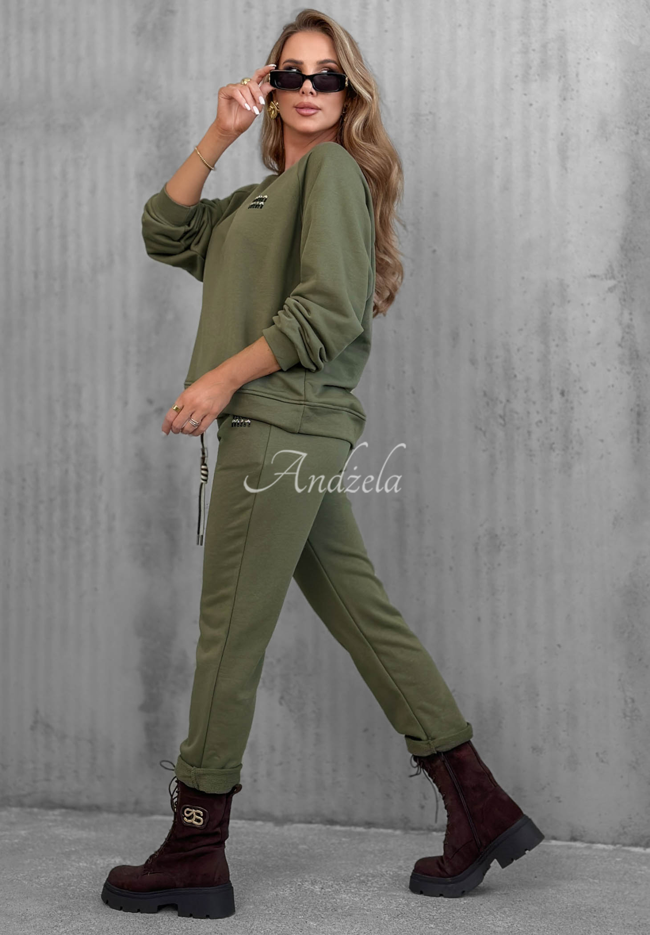 Baumwoll-Trainingsanzug-Set Misty Melody Khaki