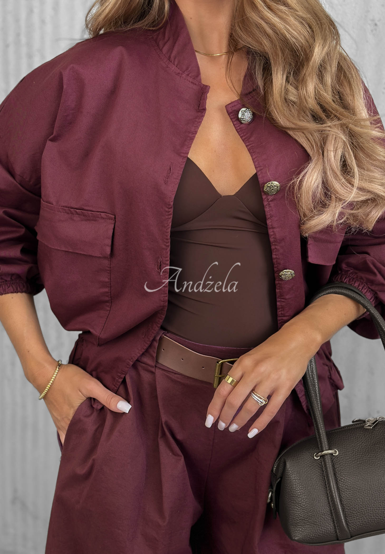 Bomberjacke aus Baumwolle Iconic Style Beerenfarben