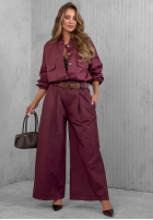 Jacke bomberka Iconic Style Burgunderrot