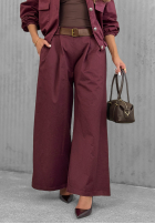 Set Jacke bomberka i Hose wide leg Iconic Style Burgunderrot