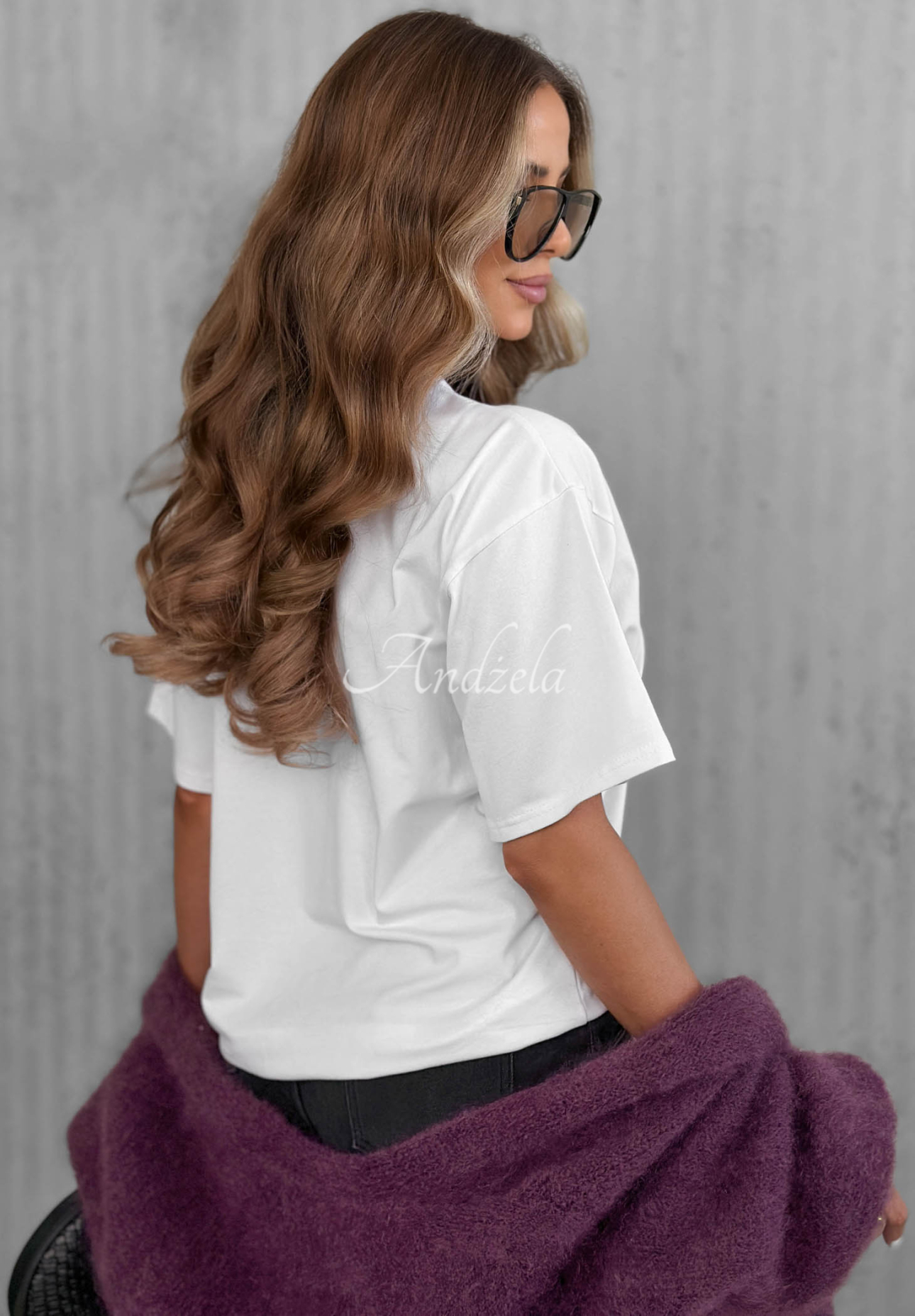 Baumwoll-T-Shirt mit Aufdruck Forgotten Roses Weiß