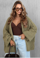 Pullover Cardigan oversize bez zapięcia Candle Nights Khaki