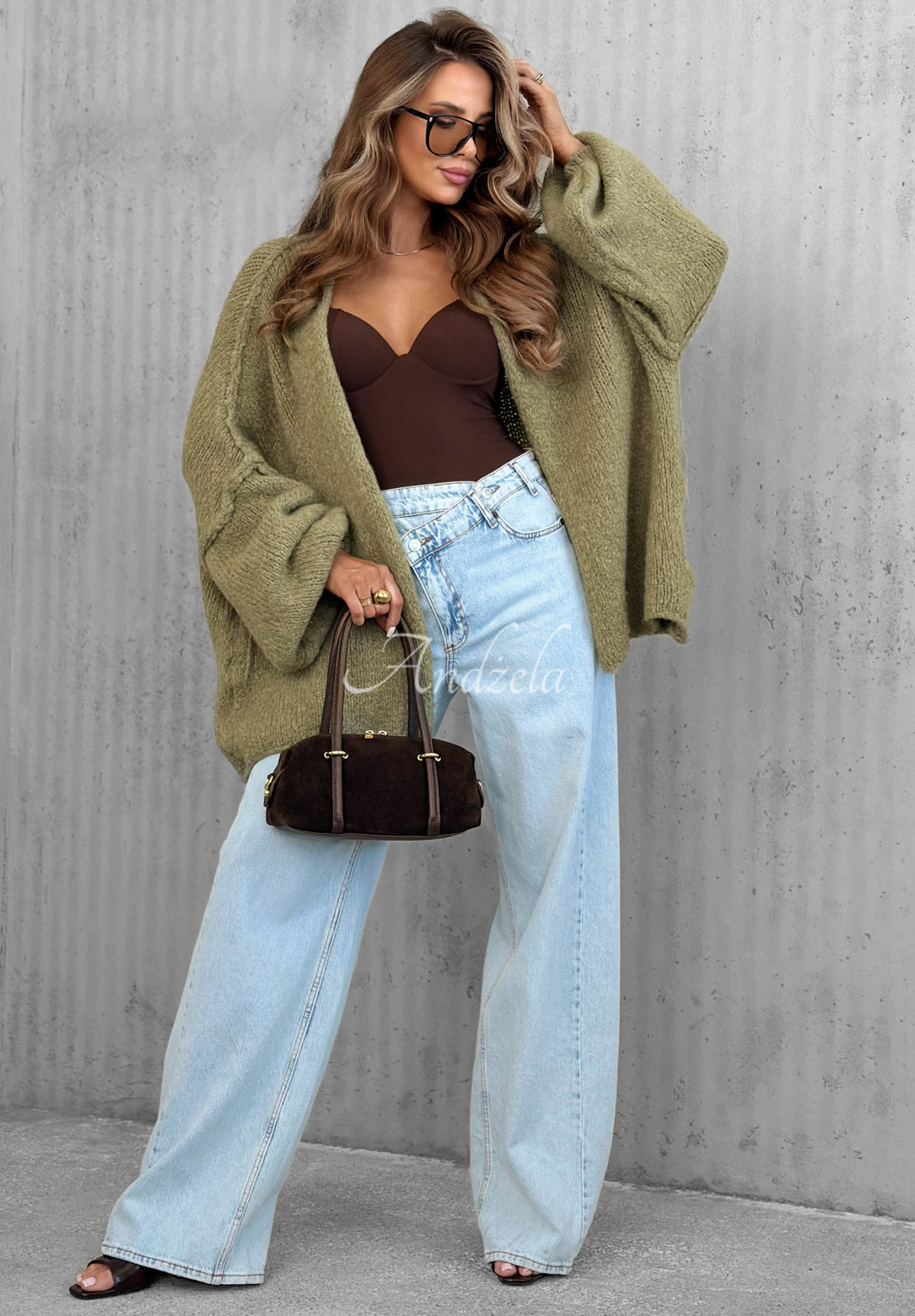 Oversize Cardigan Be Gentle And Kind Khaki