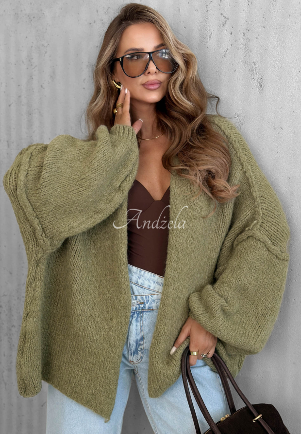 Oversize Cardigan Be Gentle And Kind Khaki