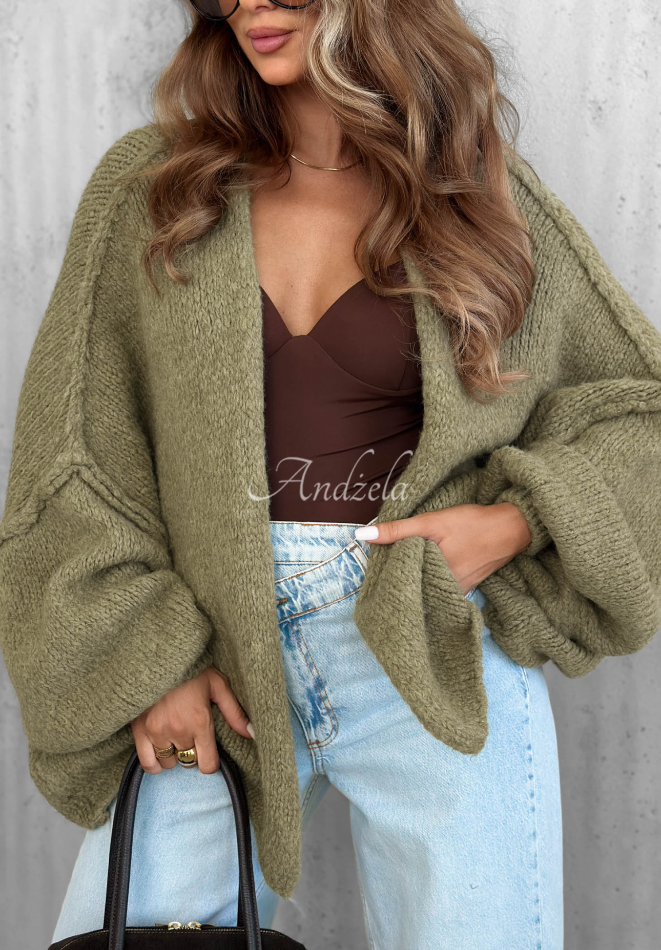 Oversize Cardigan Be Gentle And Kind Khaki