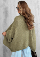 Pullover Cardigan oversize bez zapięcia Candle Nights Khaki