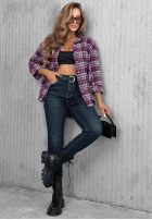 Hose Jeans mom fit z paskiem Something Better ciemnogranatowe
