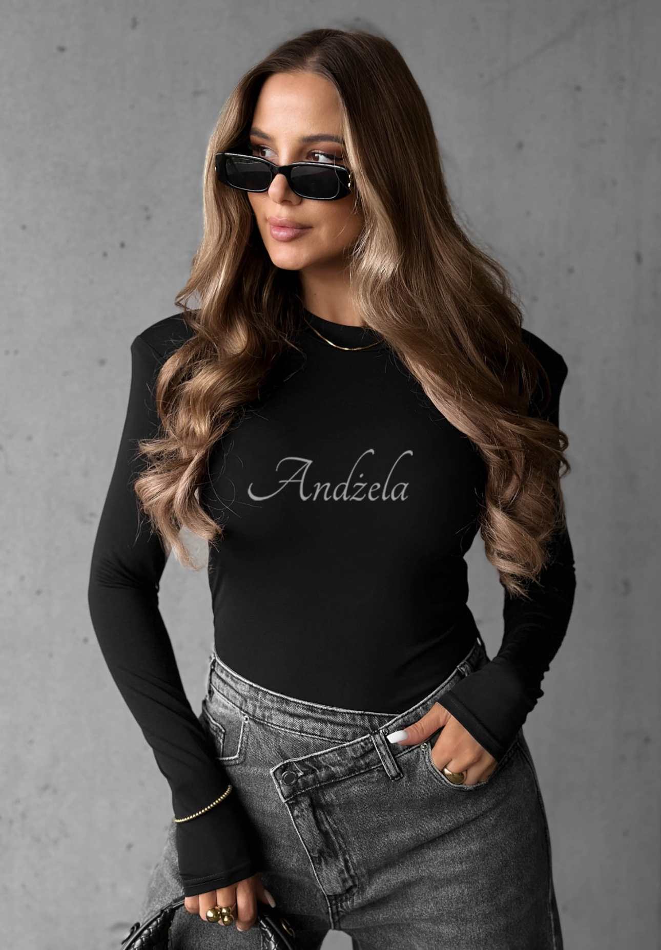 Viskosebluse mit langen Ärmeln Soft Classics Schwarz