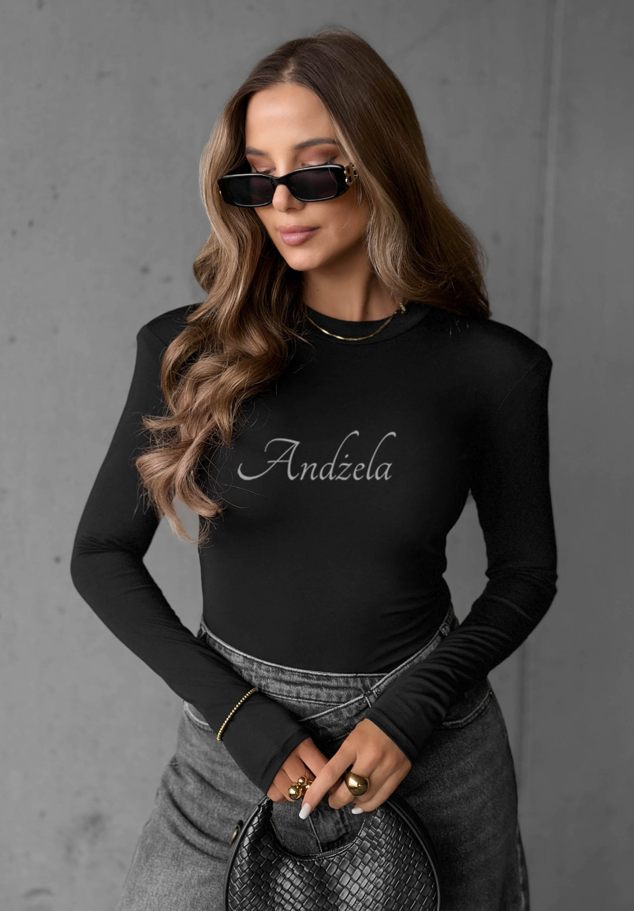 Viskosebluse mit langen Ärmeln Soft Classics Schwarz