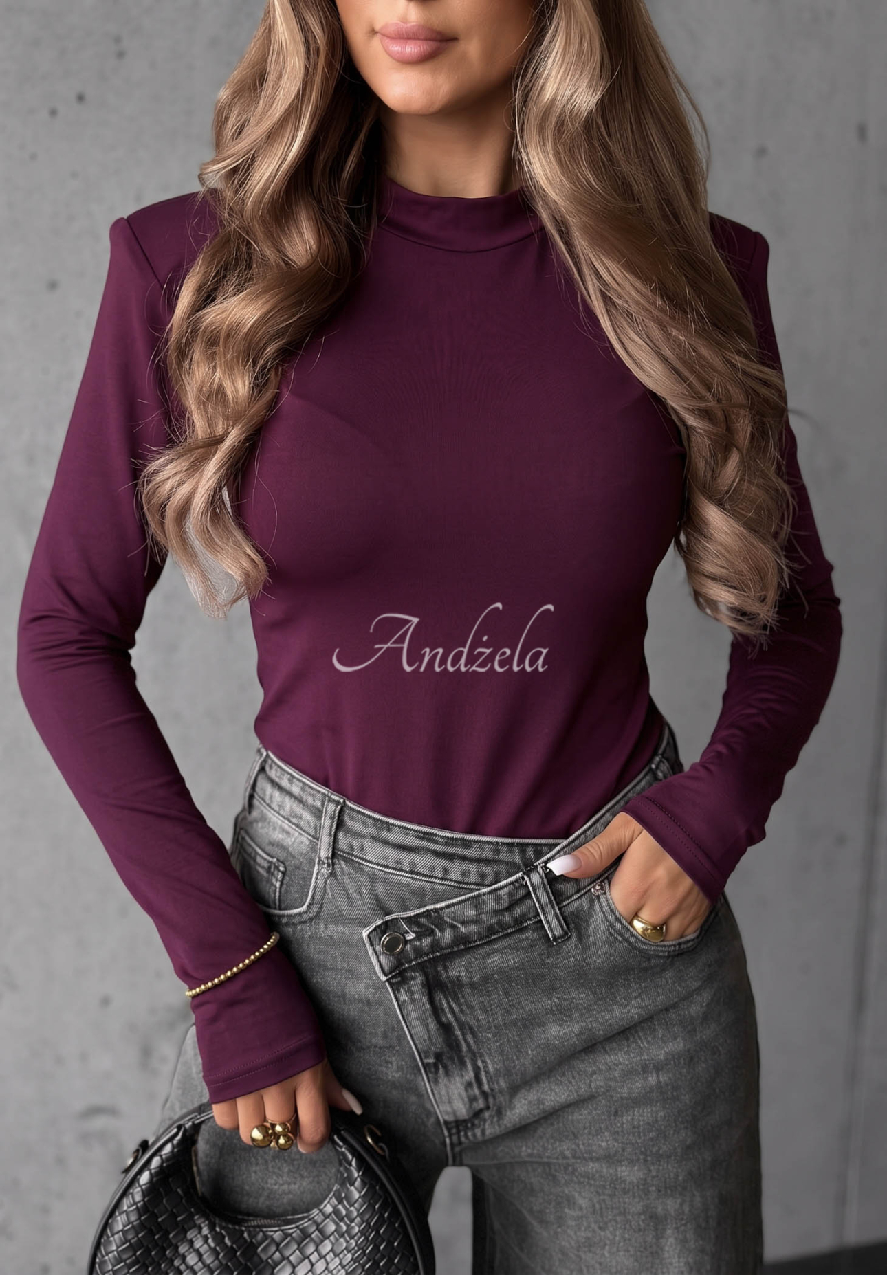 Viskosebluse mit langen Ärmeln Soft Classics Beerenfarben