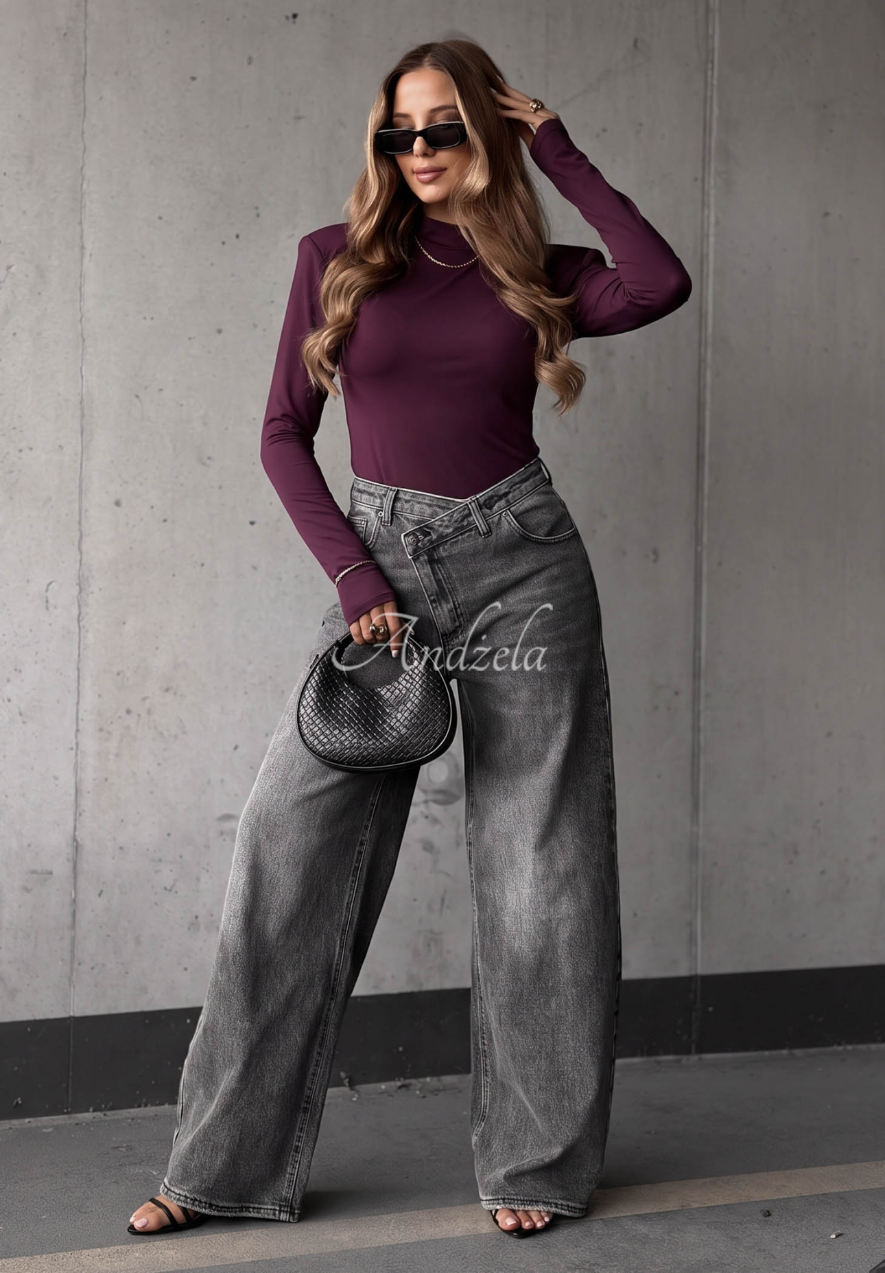 Viskosebluse mit langen Ärmeln Soft Classics Beerenfarben