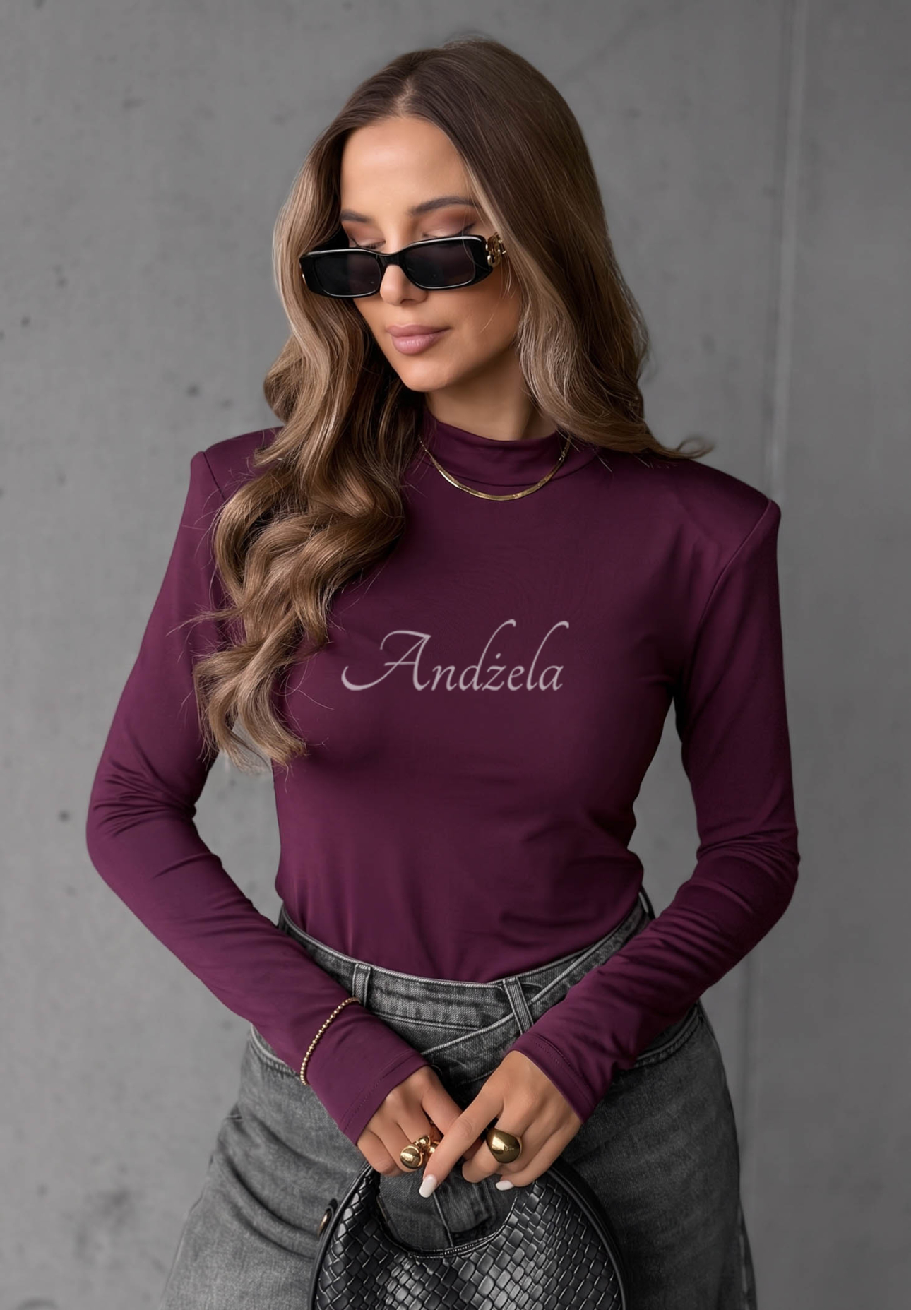 Viskosebluse mit langen Ärmeln Soft Classics Beerenfarben