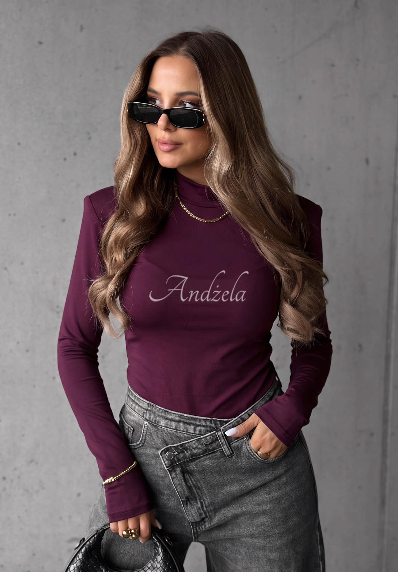 Viskosebluse mit langen Ärmeln Soft Classics Beerenfarben