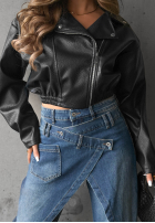 Hose Jeans wide leg z kopertowym przodem Morning Hush Blau