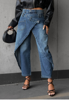 Hose Jeans wide leg z kopertowym przodem Morning Hush Blau